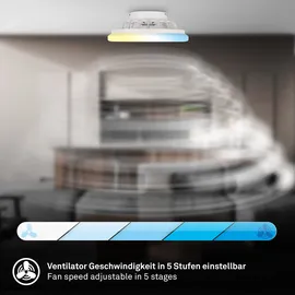 Briloner LED Deckenventilator 38 cm Weiß