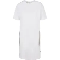 URBAN CLASSICS Ladies Organic Oversized Slit Tee Dress Weiß, M