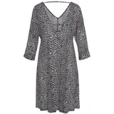 VIVANCE Jerseykleid Shirtkleid Animalprint Schwarz/Weiß 38