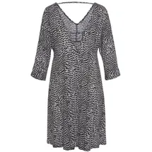 VIVANCE Jerseykleid Shirtkleid Animalprint Schwarz/Weiß 38