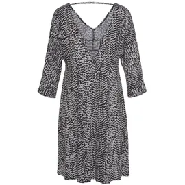 VIVANCE Jerseykleid Shirtkleid Animalprint Schwarz/Weiß 38