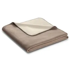 Biederlack Wohn- und Kuscheldecke 'Melange Doubleface' 150 x 200 cm - Mehrere Farben (Farbe: Creme - Natur)