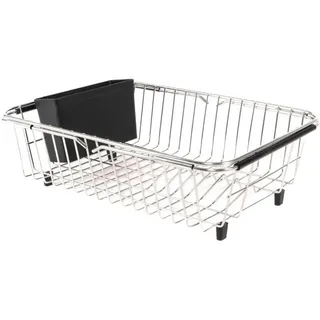 Intirilife Geschirrabtropf Gestell mit Besteckhalter in Silber | Gr.: onesize