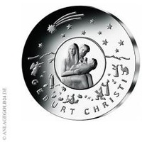 25-Euro-Sammlermünze 2021 Weihnachten - Geburt Christi Spiegelglanz