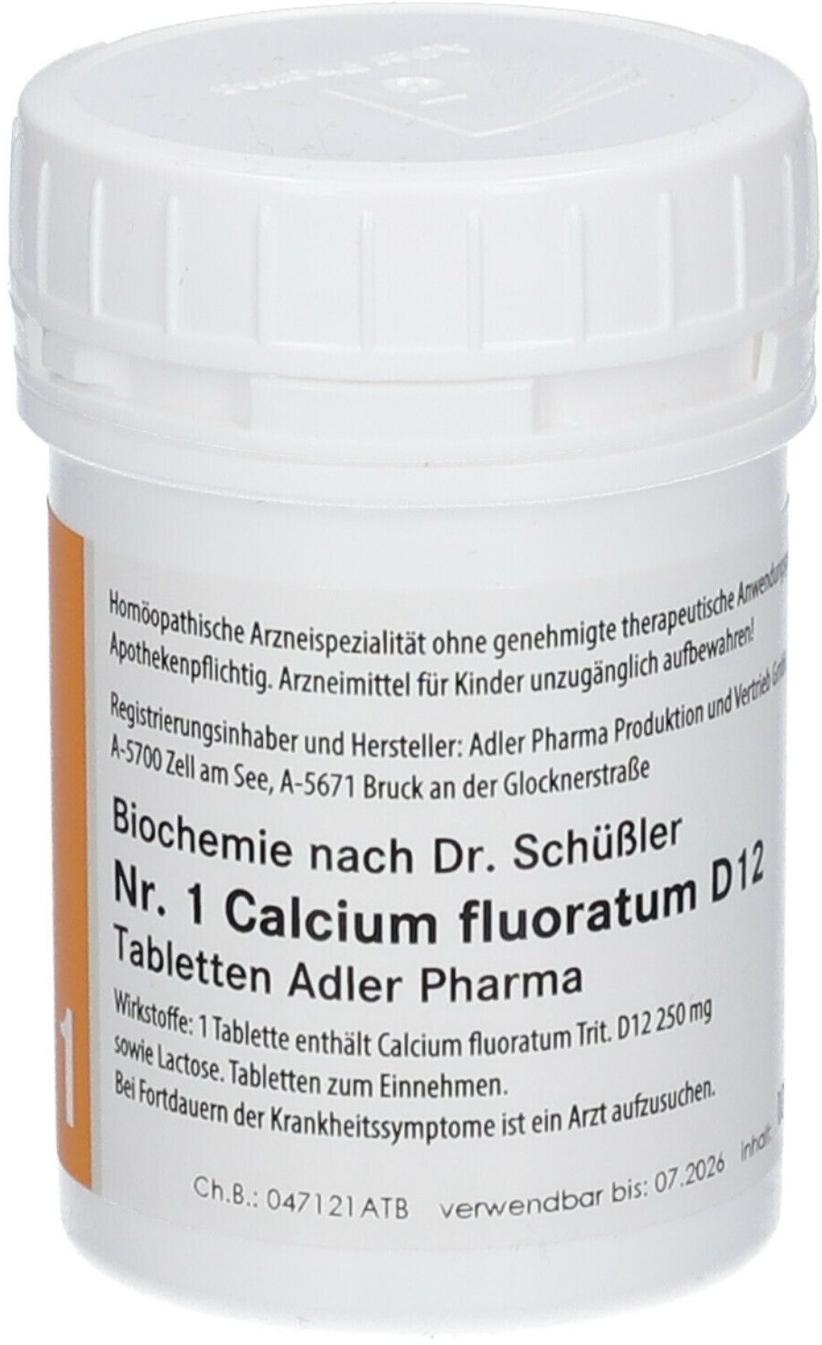 Adler Schüssler Salze Nr. 1 Calcium fluoratum D12 Tabletten 100 g 100 g Tabletten