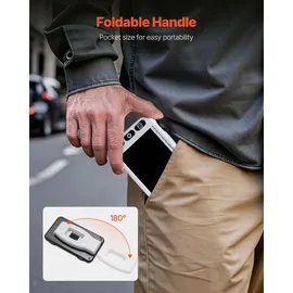 Vevor Tragbare digitale Lupe, 5 Zoll HD elektronische Leselupe, Lesehilfe für Sehschwäche, 2- bis 48-facher Zoom, mit 13 MP Nah- & Fernobjektiv, 26 Farben, AV- & HDMI-Ausgang, klappbarer Griff