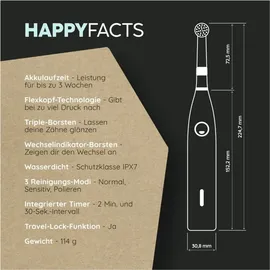happybrush ECO R2 Allblack + 3 Refills