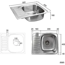 stabilo-sanitär Alfa 2R 0 x 0 cm Schwarz