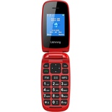 CHAKEYAKE Seniorenhandy ohne Vertrag, Klapphandy Mobiltelefon mit Großen Tasten, 2G GSM Handy für Senioren mit 1.7 Zoll Farbdisplay, Dual SIM, SOS Notruftaste, Taschenlampe (Rot)