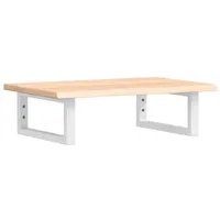 VidaXL Waschtischplatte mit Halterung Stahl und Massivholz Eiche