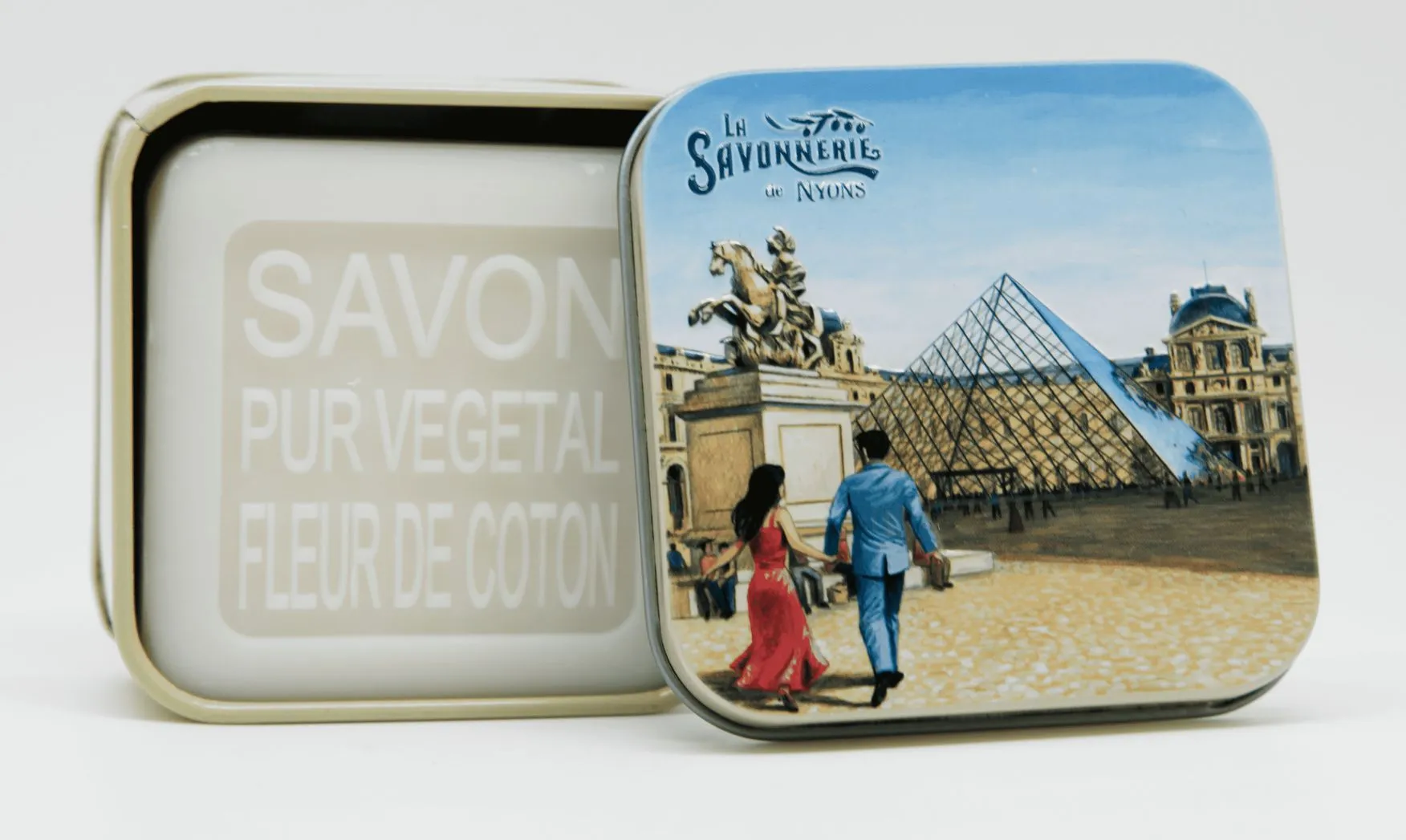 La Savonnerie de Nyons - Metallbox mit Seife Pyramide 155 g