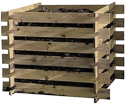 Stabiler Holzkomposter Komposter Kompostbehälter Hochbeet Bausatz 100x100x70cm 19mm strakes Holz