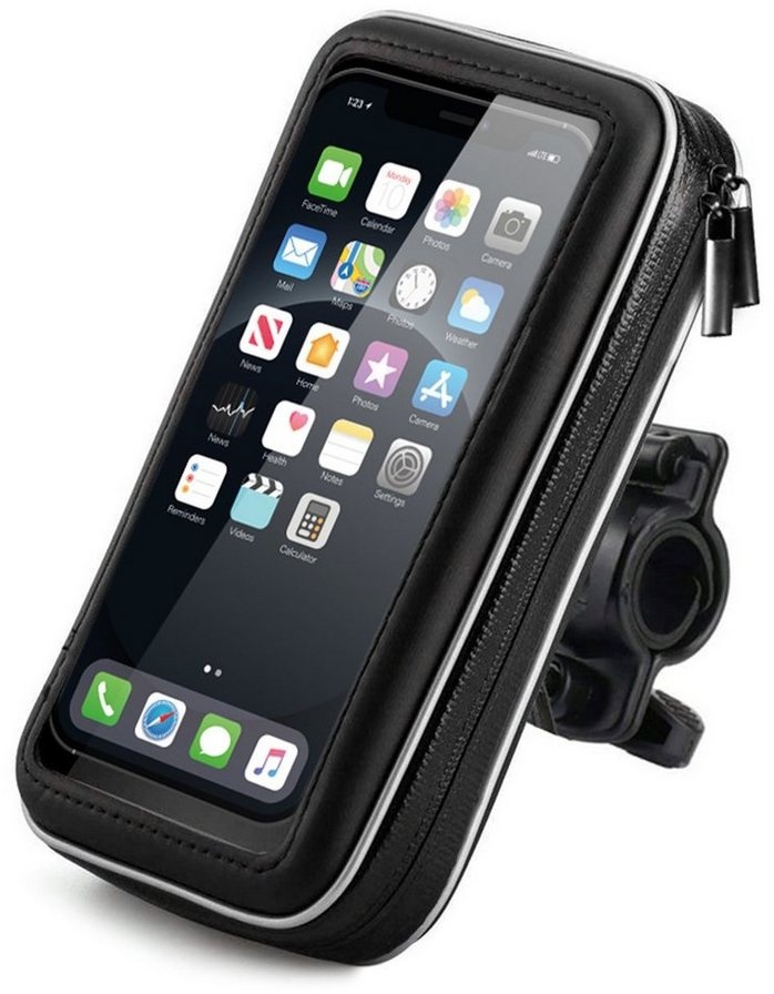 Wozinsky Smartphonehalterung für Fahrrad, Motorrad, Roller schwarz Smartphone-Halterung schwarz