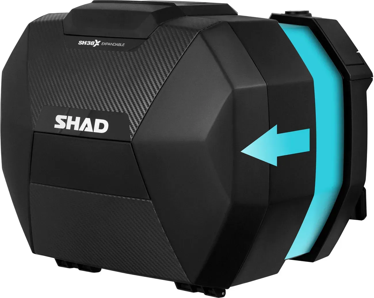 Shad SH38X Carbon, ensemble de valises latérales - Noir/Carbone - 28-38 L