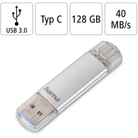 Hama FlashPen C-Laeta 128 GB silber USB-C 3.1