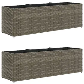 vidaXL Pflanzkübel mit 3 Töpfen 105 x 30 x 32 cm Grau