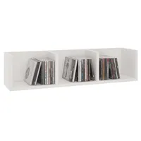 CARO-Möbel Cd/Dvd-, weiß, Holzwerkstoff, Mode, 75x18x18 cm, Wohnzimmer, Regale,