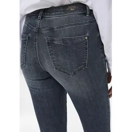 Only "ONLWAUW LIFE MID SK DNM", Damen, Gr. M (38), Länge 30, blau (blau schwarz denim), Denim/Jeans, Obermaterial: 64% Baumwolle, 31% Polyester, 3% Viskose, 2% Elasthan, unifarben, skinny fit, Jeans 5-Pocket-Jeans