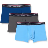 Tommy Hilfiger Herren 3er Pack Boxershorts Trunks Unterwäsche, Mehrfarbig (Blue Spell/Anchor Blue/Dark Ash), SM