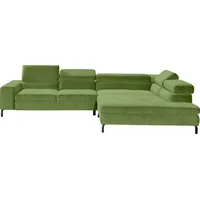Gallery M Branded By Musterring »Felicia Due L-Form«, Wahlweise mit Sitzvorzug, inkl. Kopfteilverstellung, Sitzhöhe 43 cm, grün