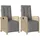 vidaXL Gartensessel 58,4 x 32,2 x 58,4 cm beige 2 St.