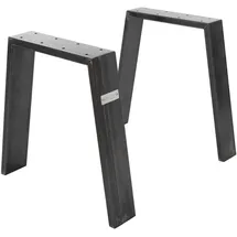 ML-Design 2er Set Tischbeine Loft 44x42 cm Industrial, Stahl Industriedesign, U-Form, Metall Tischgestell scandic, Tischkufen Tischuntergestell Möbelfüße Bankkufen Bankgestell Bankbeine