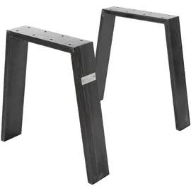 ML-Design 2er Set Tischbeine Loft 44x42 cm Industrial, Stahl Industriedesign, U-Form, Metall Tischgestell scandic, Tischkufen Tischuntergestell Möbelfüße Bankkufen Bankgestell Bankbeine