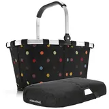 REISENTHEL® Einkaufskorb carrybag, Picknickkorb Abdeckung Korb Tragetasche schwarz