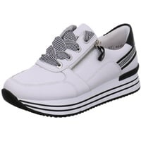 Remonte Damen D1312 Sneaker, Weiss/Black / 80,38 EU Weit