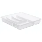 Rotho Besteckkasten 6 Fächer 39 x 32 x 6 cm Kunststoff transparent