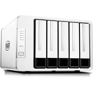 TERRAMASTER D5-300C USB3.1 (5Gbps) Typ-C 5 Bay RAID Gehäuse Bietet RAID0/1/Single 2+3 RAID-Speicher Modus Externe RAID Festplattenhäuse (Ohne Festplatte)