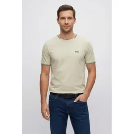 Boss Green T-Shirt BOSS GREEN "Taul Stretch-Baumwoll-Pique", Herren, Gr. 4XL, light beige275, Single Jersey, Obermaterial: 92% Baumwolle, 8% Elasthan, regular fit normal, Rundhals, Rippbündchen, Shirts T-Shirt, aus softem Stretch-Baumwoll-Piqué, Regular Fit, Kühlend
