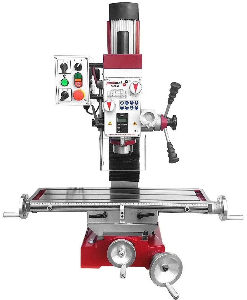 Bohr-/Fräsmaschine F400-G mit Ölbad-Schaltgetriebe