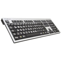 LogicKeyboard Apple XL Print DE schwarz/weiß (LKB-LPRNTWB-AJPU-DE)