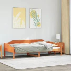 vidaXL Massivholzbett 90 x 200 cm Braun