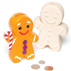 Spardose Lebkuchenmann aus Keramik (pro Set 2) Bastelaktivitäten zu Weihnachten