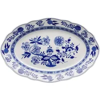 Hutschenreuther Zwiebelmuster Platte 35 cm oval  blau