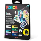 Posca Marker UNI POSCA PC-5M. 8 Farben inkl. Stoffbeutel