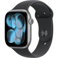 Apple Watch Series 11 GPS 46mm Space Grey Aluminium Sport Band black S/M