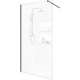Home Deluxe Duschabtrennung Schwarz, Glas, Metall, 90x200 cm, Badezimmer, Baden - Duschen, Duschtrennwände