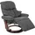 Robas Lund MCA Relaxsessel Calgary 2, Fernsehsessel Sessel, Stoff/Textil 150kg belastbar ~ dunkelgrau, Walnuss-Optik