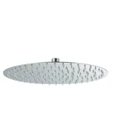 Relaxdays Duschkopf Regendusche rund, 300 mm, Edelstahl, Spiegeleffekt, Hochglanz, rain shower 1/2 Zoll, silber