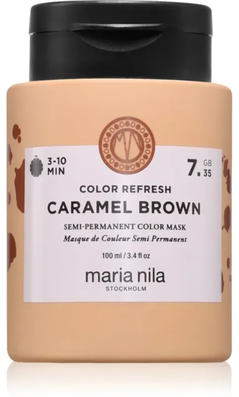 Maria Nila Colour Refresh Sanfte nährende Maske ohne permanente Farbpigmente Farbton Caramel Brown 7.35 100 ml