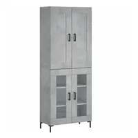 VidaXL Highboard Betongrau 69,5x34x180 cm Holzwerkstoff