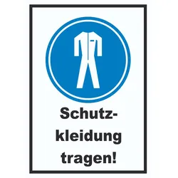 Schutzkleidung tragen Schild A1 (594x841mm)