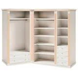 JV Möbel Eckschrank 197 x 246 x 69,5 cm Weiß