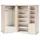 JV Möbel Eckschrank 197 x 246 x 69,5 cm Weiß