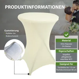 Trutzholm Stehtisch klappbar Ø 80 cm Anthrazit/Beige