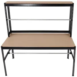 MCW Arbeitstisch Holz/Stahl 183x183x90cm schwarz