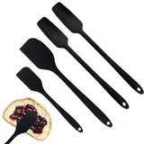4 Stück Silikon Spatel Silicone Spatula Hitzebeständiger Mit Lange Griff Premium Premium-Silikon Für Soßenschaben Kochen Backen Und Rühren